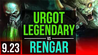 URGOT vs RENGAR (TOP) | 2 early solo kills, Legendary, KDA 15/3/8 | BR Grandmaster | v9.23