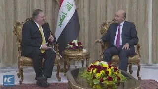 Iraqi president calls for promoting regional, international cooperation after meeting Pompeo