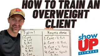 How to train an overweight client | Show Up Fitness Programming w/ regressions & progressions