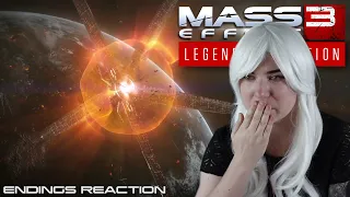 ALL ENDINGS + BONUS | First time playing Mass Effect 3