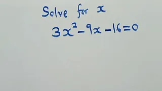 Solve quadratic equation by quadratic formula