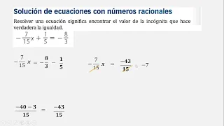 ECUACIONES CON NUMEROS RACIONALES _ Ejemplo 2