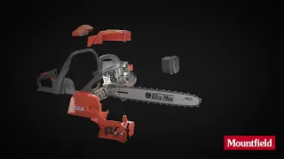 Benzinová pila Oleo-Mac GS 520 - 3D animace