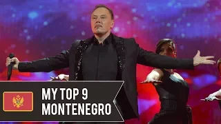 Eurovision MONTENEGRO | My Top 9