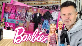 Barbie and Ken Dolls with 5 Outfits for Each Mattel Unboxing Review GHT40