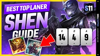 NEW BEST Top Laner Shen - CHALLENGER Shen Guide - How To Play Shen & HARD CARRY In Season 11