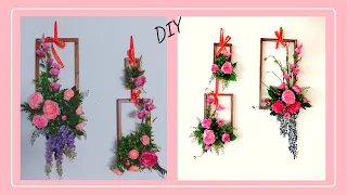 DIY Wall Artificial Flower frames | Wall hanging flower Arrangements