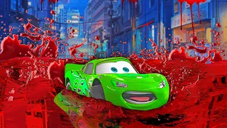 MEGA BLOOD FLOOD vs PIXAR CARS in BeamNG.drive