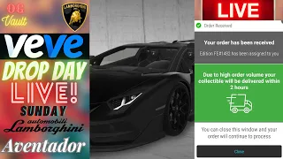 VeVe Drop Day LIVE - Lamborghini Aventador SVJ Roadster Digital Collectibles NFT Drop! Good Luck!!