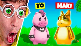 Batalla Animales de Colores 🟡🔴🔵🟢!! (Rosa vs Oro 😂) - Party Animals TEKENDO