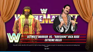 WWE 2K24: Ultimate Warrior Vs Ravishing Rick Rude (Wrestlemania V) #wwe2k24