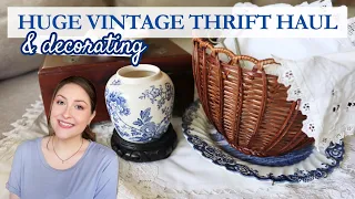 HUGE STYLED THRIFT HAUL! | Goodwill Thrifting Home Decor | Cottage Decor