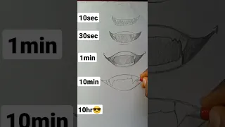 How to Draw anime mouth in 10sec,10mins,10hr😎#shorts