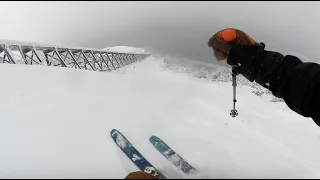 Skiing the Cog Railway on Mount Washington (01/20/24)