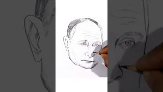 Drawing of Russian Presiden Vladimir Putin 😱#shorts