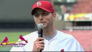 Adam Wainwright shares his testimony at Christian Day at the Ballpark.  July 2010  St. Louis, MO