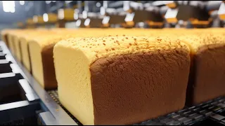 How Taiwanese castella cake is made in factory |  Taiwanese castella cake mass production