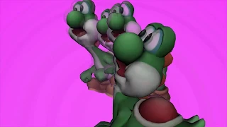 Yoshi Dancing but every second a new Yoshi appears (20 times)