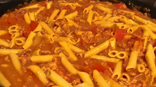 Sabrosos y buenísimos macarrones con tomate y carne molida al estilo de mi madre