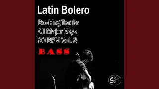 Latin Bolero Bass Guitar Backing Track in C Major, 90 BPM, Vol. 3