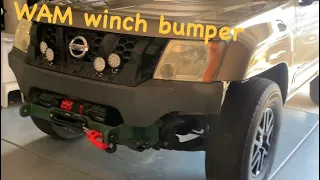 Budget Winch Bumper Install on Nissan Xterra. WAM.