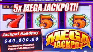 5 TIMES PAY HIGH LIMIT SLOT MACHINE PAYS OVER $50,000 IN JACKPOTS