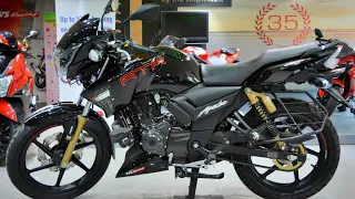 2019 TVS Apache RTR 180 ABS || Glossy Black || Review || Details || Walkaround