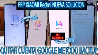 BOOM FRP TODOS XIAOMI QUITAR CUENTA GOOGLE NUEVO METODO EMUI 12 13 14 ANDROID 13 14 REDMI NO TALKBAC