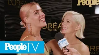 Busy Phillips Crashes Michelle Williams' Post Emmy Win Interview | PeopleTV