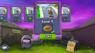 PLANTS VS ZOMBIES - DAY level 9 - ADVENTURE 2 - gameplay