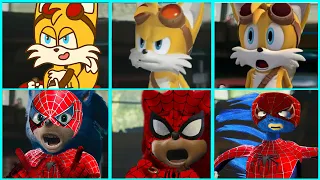 Sonic The Hedgehog Movie - Tails Sonic Boom Vs Spider-Man Uh Meow All Designs Compilation 2