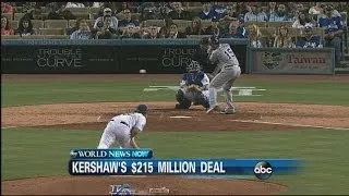 WEBCAST: Baseball Player Clayton Kershaw Signs $215 Million Contract