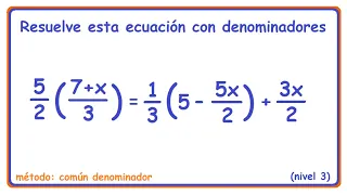 Ecuaciones con paréntesis y fracciones