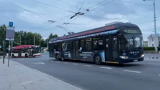 Vilnius. Trolleybuses near Vilnius railway station loop 04.07.2021