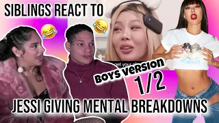 JESSI MAKING IDOLS NERVOUS 🥵😂|Siblings react to Jessi giving mental breakdowns |1/2