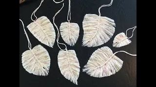 HOW TO - MAKE MACRAME LEAVES & FEATHERS WITH YARN