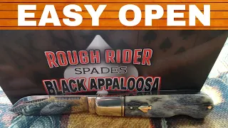 THE EASY OPEN, ROUGH RYDER BLACK APPALOOSA 30 ANNIVERSARY SPADE SERIES, UNBOXING AND OVERVIEW, EDC