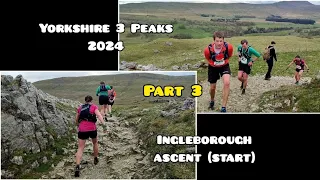 Yorkshire Three Peaks 2024 - Part 3 - the start of ascent up Ingleborough and the finishers