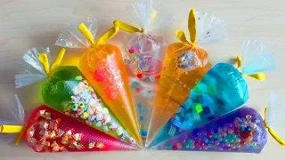 Making Slime Piping Bags Satisfying Crunchy Slime #103