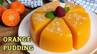 How to make orange pudding for just 3 ingredients! | Orange pudding dessert