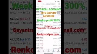 HFT REAL ACCOUNT TRADING PROOF (WEEKLY PROFIT 300% MORE)