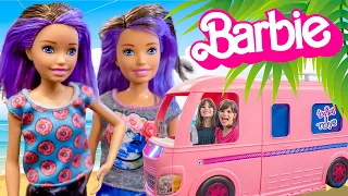 BARBIE Pretend Play Time with Kate & Lilly! Turning Ourselves into Barbie Dolls!