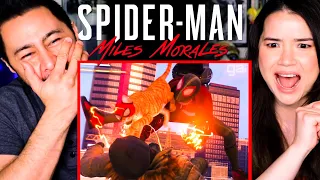 Spider-man Miles Morales | First Boss | New Feline Friend | Stealth & Combat | Trailer Reaction