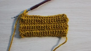 Вязание крючком. Урок 11 - Вогнутые рельефные столбики | Back post double crochet