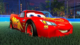 PLAYING WITH *NEW* LIGHTNING MCQUEEN CAR IN ROCKET LEAGUE!