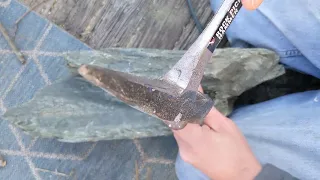 How to break a rock with a hammer and cold chisel