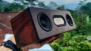 Making a Wooden Bluetooth Speaker Portable Using Simple Tools || DIY Bluetooth Speaker Wooden