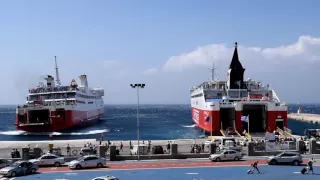 Fast Ferries Andros and Ekaterini P in Tinos