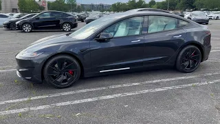 2024 Tesla Model 3 Performance Highland Walk Around. Rough Video