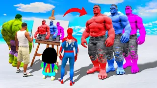 GTA 5 | GTA5 BUT WHATEVER RED BLUE & PINK HULK SHINCHAN, FRANKLIN & HULK DRAWS COMES TO REAL LIFE